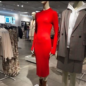 H&M RIBBED KNIT MIDI/MAXI DRESS